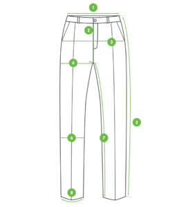 Pant size chart
