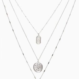 Silver boho necklace